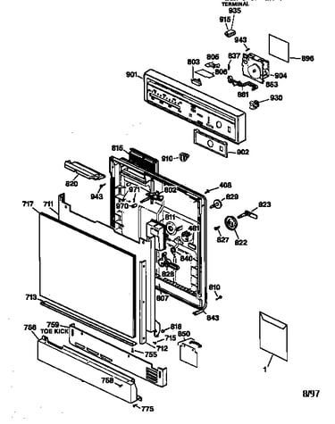 Escutcheon & door assembly