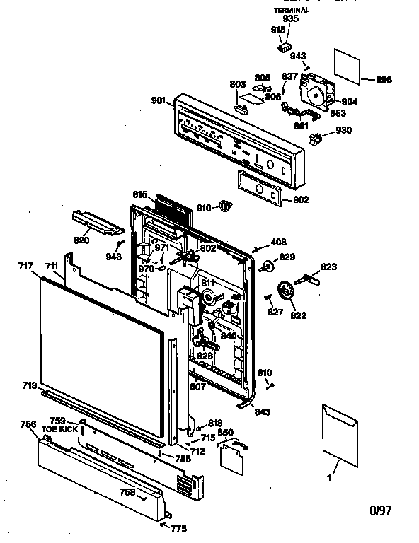 ESCUTCHEON & DOOR ASSEMBLY