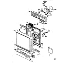 GE GSD500X-72BA escutcheon & door assembly diagram