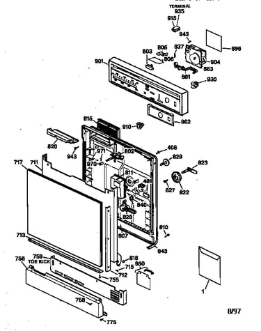 Escutcheon & door assembly