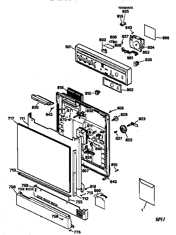 Escutcheon & door assembly