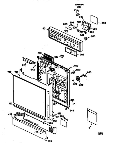 Escutcheon & door assembly