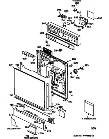 Escutcheon & door assembly