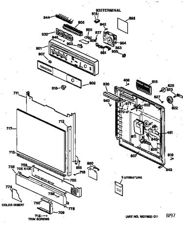 Escutcheon & door assembly