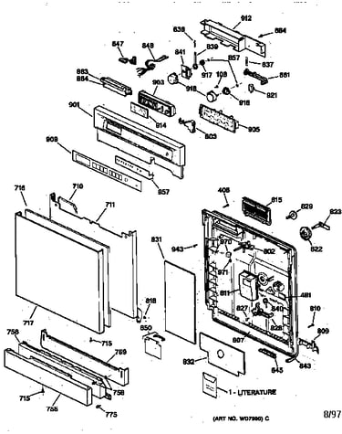 Escutcheon & door assembly