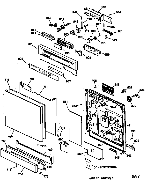 Escutcheon & door assembly
