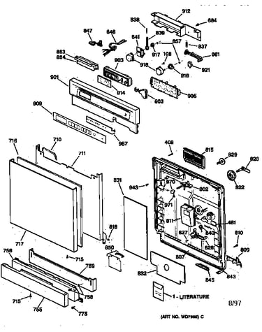 Escutcheon & door assembly