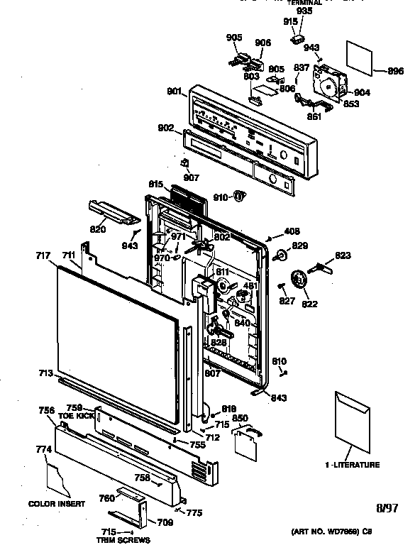Escutcheon & door assembly