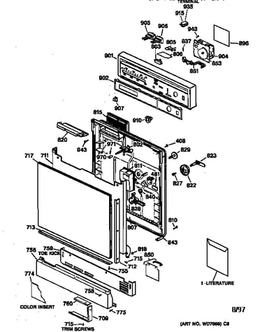 Escutcheon & door assembly