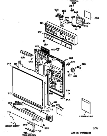 Escutcheon & door assembly