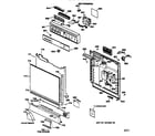 GE GSD1350X72 escutcheon & door assembly diagram