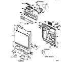 GE GSD1380X72WW escutcheon & door assembly diagram