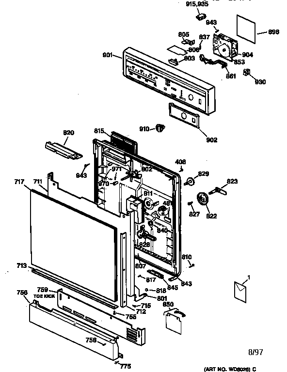 Escutcheon & door assembly