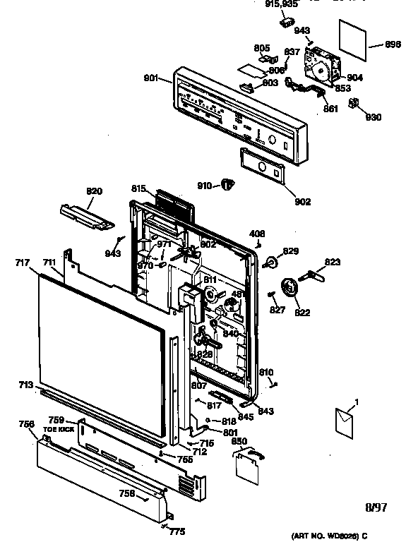 Escutcheon & door assembly