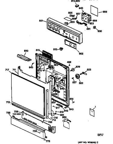 Escutcheon & door assembly