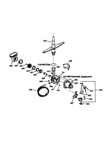 Motor-pump mechanism