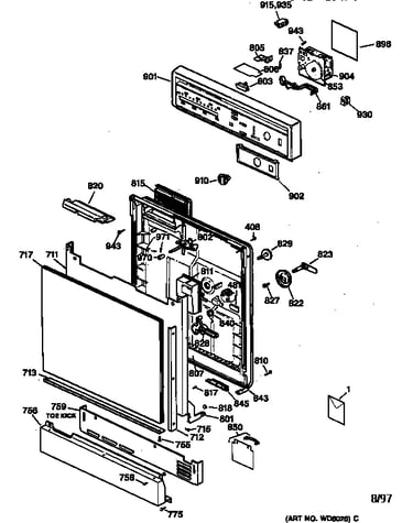 Escutcheon & door assembly