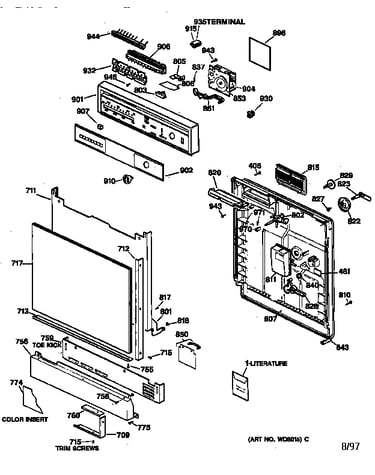 Escutcheon & door assembly