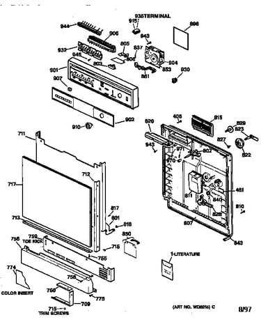 Escutcheon & door assembly