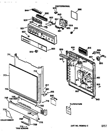 Escutcheon & door assembly