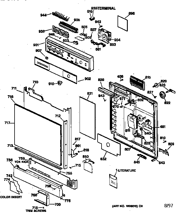 Escutcheon & door assembly