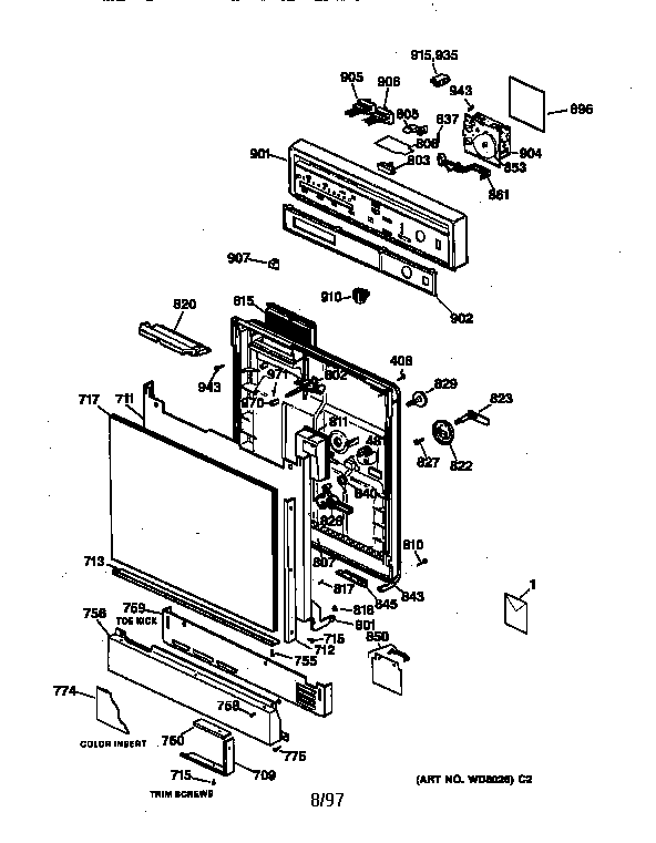 ESCUTCHEON & DOOR ASSEMBLY