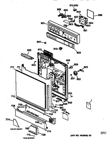 Escutcheon & door assembly