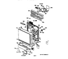 GE GSD725X-73WW escutcheon & door assembly diagram