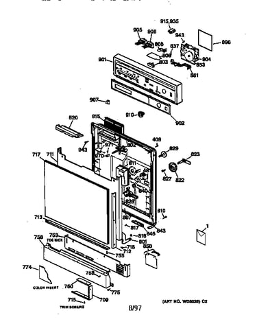 Escutcheon & door assembly