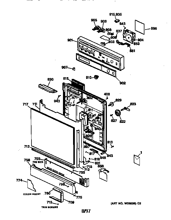Escutcheon & door assembly