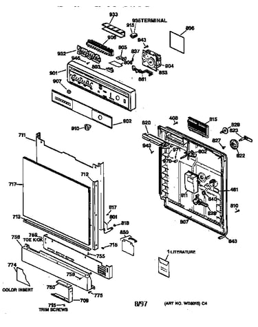 Escutcheon & door assembly