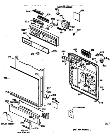 Escutcheon & door assembly