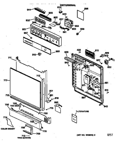 Escutcheon & door assembly