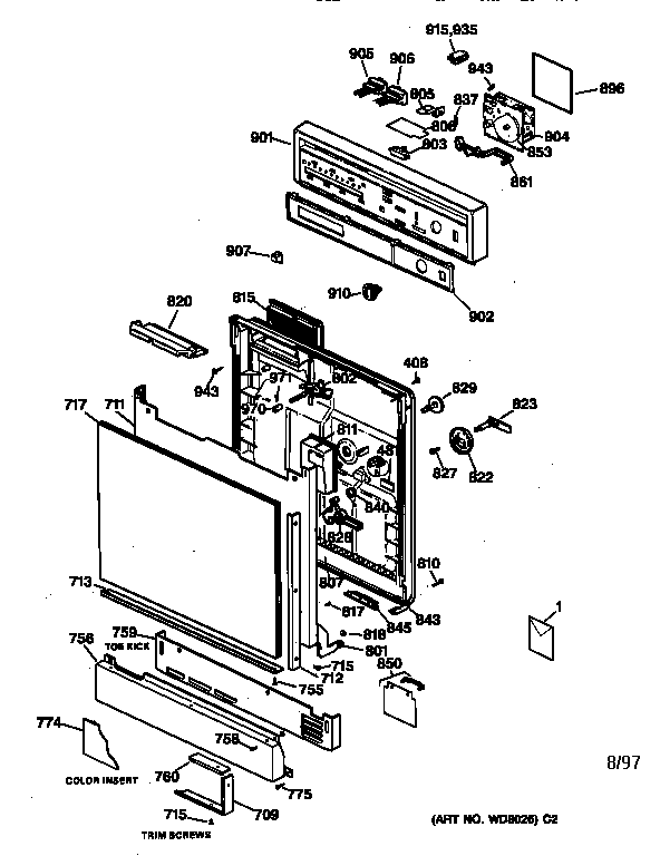 Escutcheon & door assembly