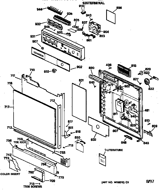 ESCUTCHEON & DOOR ASSEMBLY