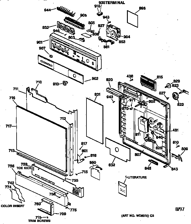 ESCUTCHEON & DOOR ASSEMBLY