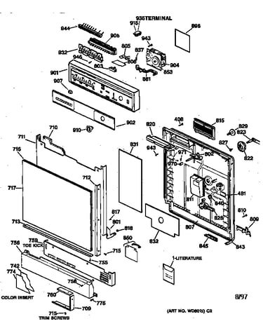 Escutcheon & door assembly