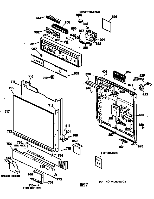 ESCUTCHEON & DOOR ASSEMBLY