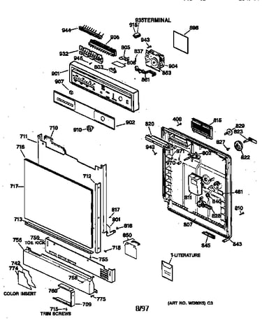 Escutcheon & door assembly