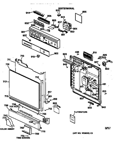 Escutcheon & door assembly