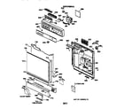 GE GSD1180X73WW escutcheon & door assembly diagram