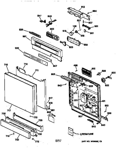 Escutcheon & door assembly
