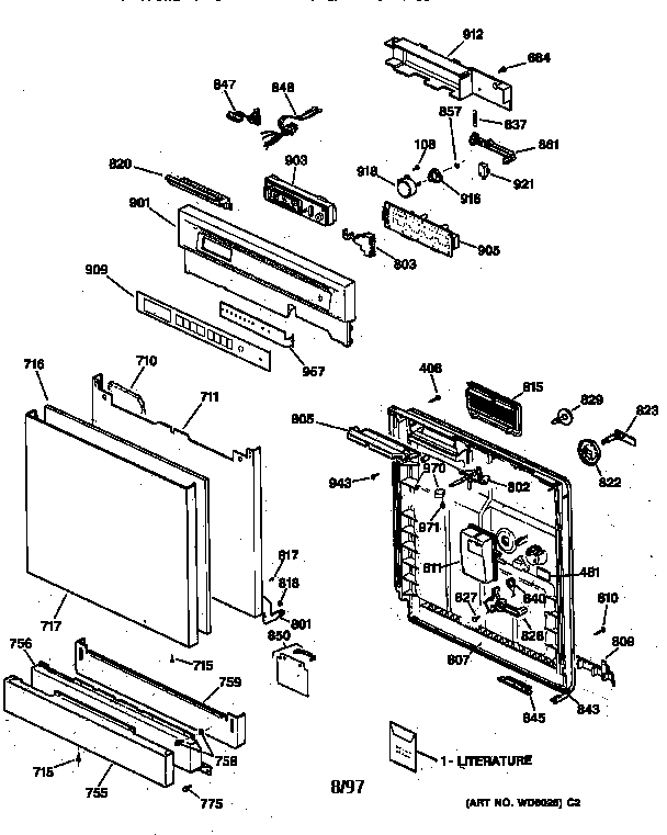 Escutcheon & door assembly