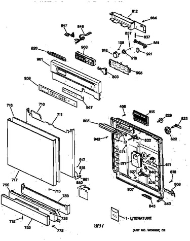 Escutcheon & door assembly