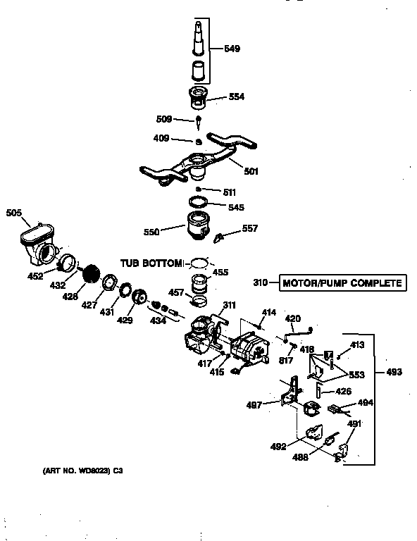 Motor-pump mechanism
