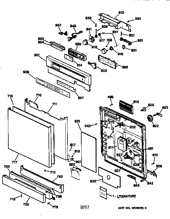 Escutcheon & door assembly