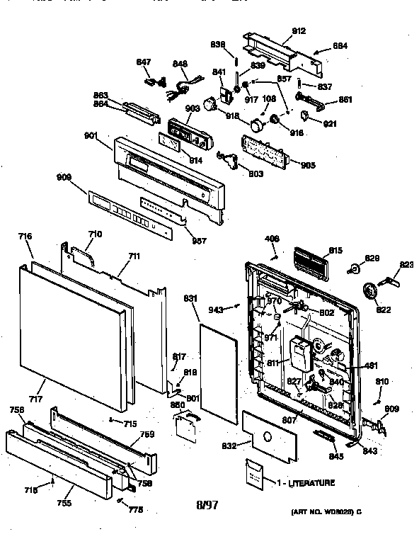 Escutcheon & door assembly