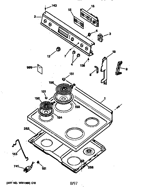 Control panel & cooktop