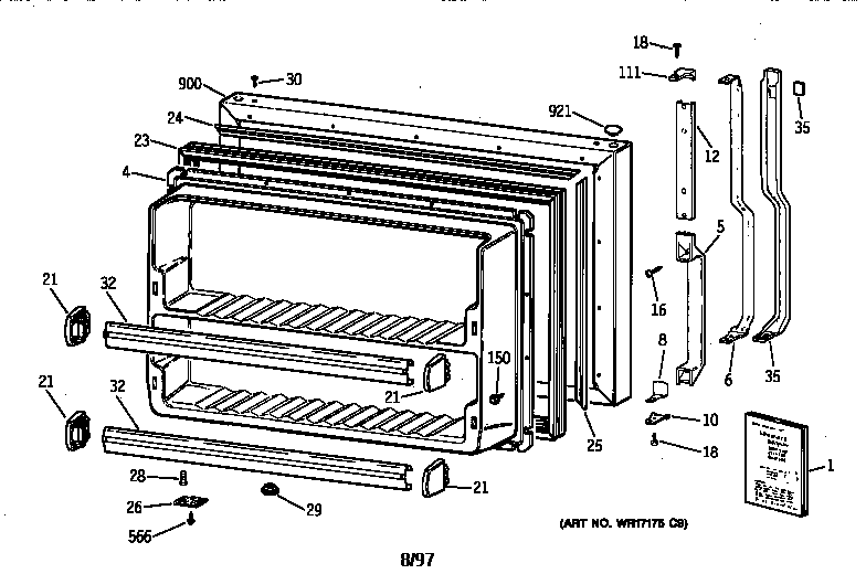 Freezer door