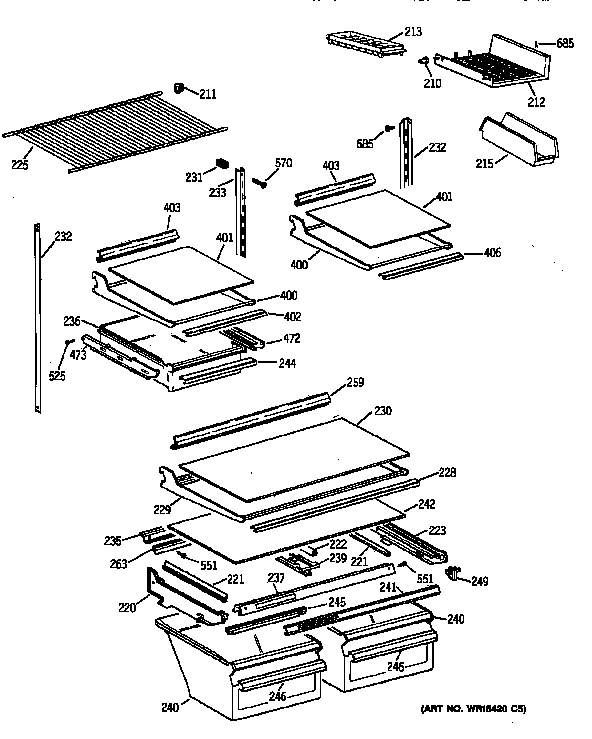 Shelf parts